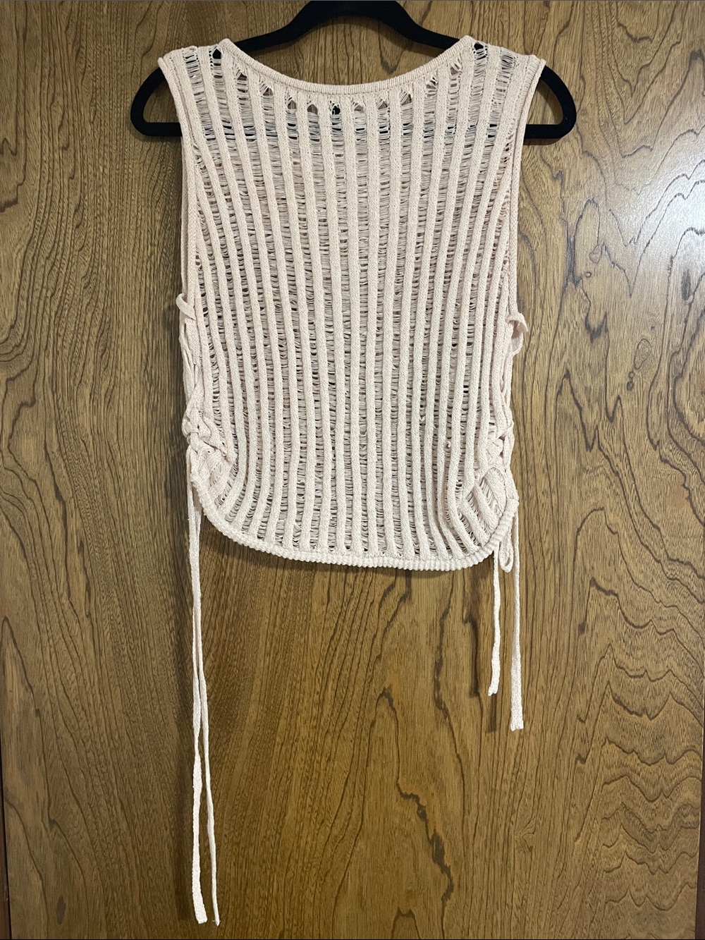 H&M Women's Crochet Knit Tank Top with Adjustable Side Tie S